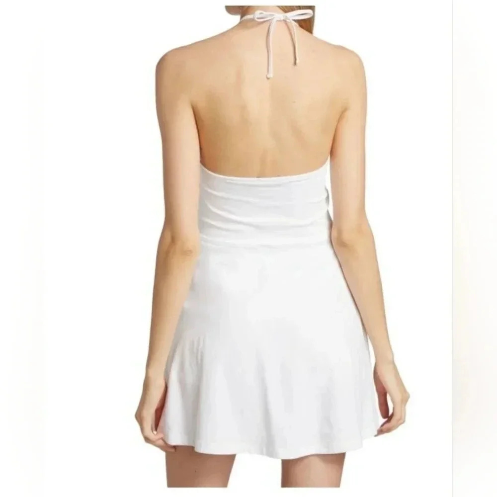 ATM ANTHONY THOMAS MELILLO Pima Cotton Halter Tennis Dress - Picture 2 of 5